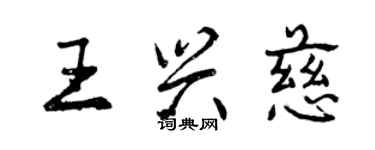 曾庆福王兴慈行书个性签名怎么写