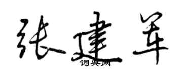 曾庆福张建军行书个性签名怎么写