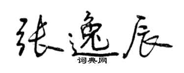 曾庆福张逸辰行书个性签名怎么写