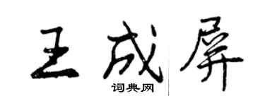 曾庆福王成屏行书个性签名怎么写