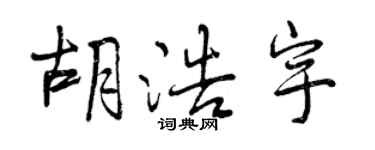 曾庆福胡浩宇行书个性签名怎么写