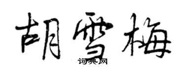曾庆福胡雪梅行书个性签名怎么写