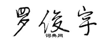 曾庆福罗俊宇行书个性签名怎么写