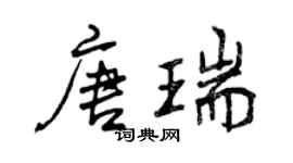 曾庆福唐瑞行书个性签名怎么写