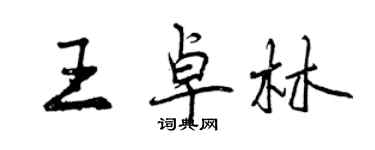 曾庆福王卓林行书个性签名怎么写
