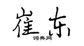 曾庆福崔东行书个性签名怎么写