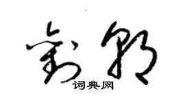 梁锦英刘朝草书个性签名怎么写