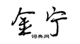 曾庆福金宁行书个性签名怎么写