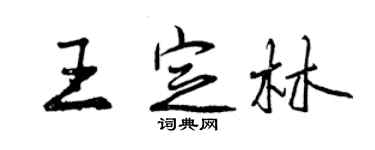 曾庆福王定林行书个性签名怎么写