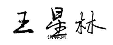 曾庆福王星林行书个性签名怎么写
