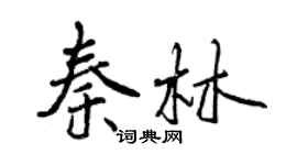 曾庆福秦林行书个性签名怎么写