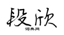 曾庆福段欣行书个性签名怎么写