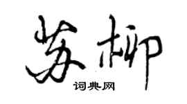 曾庆福苏柳行书个性签名怎么写