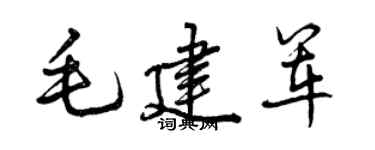 曾庆福毛建军行书个性签名怎么写