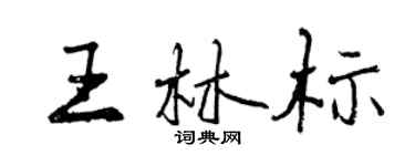 曾庆福王林标行书个性签名怎么写