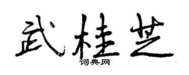 曾庆福武桂芝行书个性签名怎么写