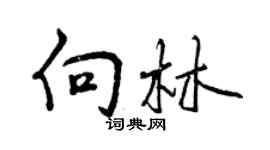 曾庆福向林行书个性签名怎么写