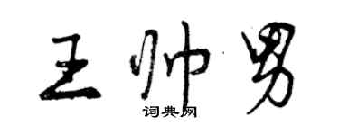 曾庆福王帅男行书个性签名怎么写