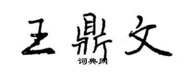 曾庆福王鼎文行书个性签名怎么写