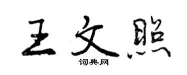 曾庆福王文照行书个性签名怎么写