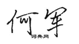骆恒光何军行书个性签名怎么写
