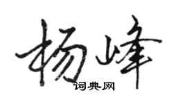 骆恒光杨峰行书个性签名怎么写