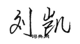 骆恒光刘凯行书个性签名怎么写