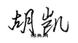 骆恒光胡凯行书个性签名怎么写