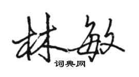 骆恒光林敏行书个性签名怎么写