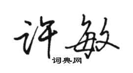 骆恒光许敏行书个性签名怎么写