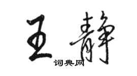 骆恒光王静行书个性签名怎么写