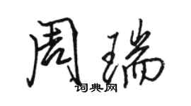 骆恒光周瑞行书个性签名怎么写