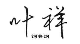 骆恒光叶祥行书个性签名怎么写