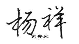 骆恒光杨祥行书个性签名怎么写