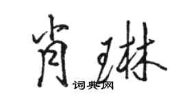 骆恒光肖琳行书个性签名怎么写