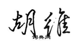 骆恒光胡维行书个性签名怎么写