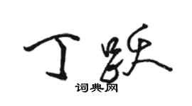 骆恒光丁跃行书个性签名怎么写