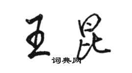 骆恒光王昆行书个性签名怎么写