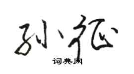 骆恒光孙征行书个性签名怎么写
