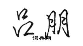 骆恒光吕朋行书个性签名怎么写