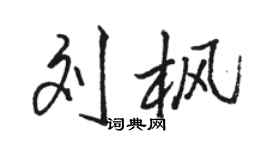 骆恒光刘枫行书个性签名怎么写