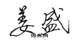 骆恒光姜盛行书个性签名怎么写