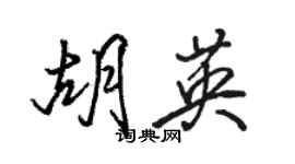 骆恒光胡英行书个性签名怎么写