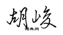 骆恒光胡峻行书个性签名怎么写