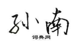 骆恒光孙南行书个性签名怎么写