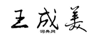 曾庆福王成美行书个性签名怎么写