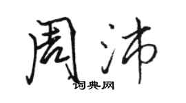 骆恒光周沛行书个性签名怎么写