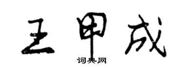 曾庆福王甲成行书个性签名怎么写