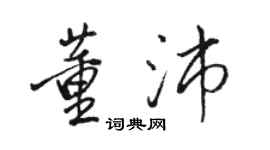 骆恒光董沛行书个性签名怎么写