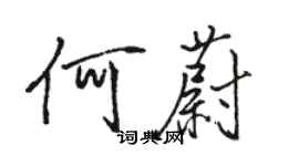骆恒光何蔚行书个性签名怎么写